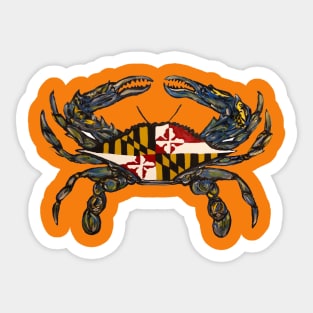 blue maryland flag crab with hidden steal your faces Sticker